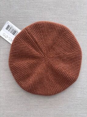 LAFAYETTE 148 Cozy Brown Cashmere Beret NWT